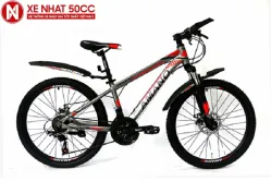 Xe đạp Amano A200 mới nhất màu xám đỏ