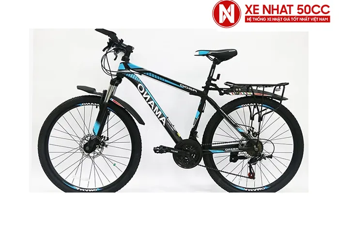 Xe đạp Amano A200 mới nhất màu đen xanh